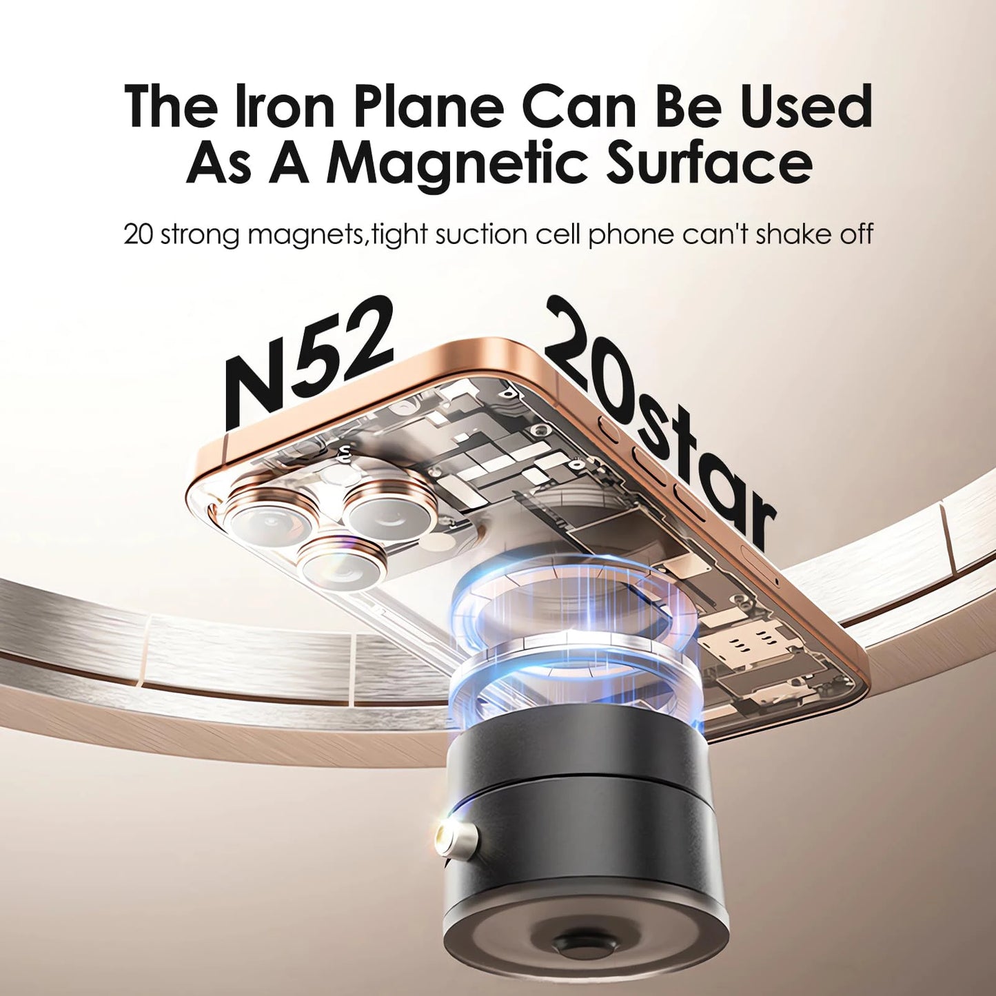 Vacuum Suction Cup Magnetic Phone Holder Stand Mount For iPhone